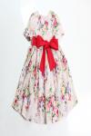DRESS BUNGA PITA LENGAN PENDEK