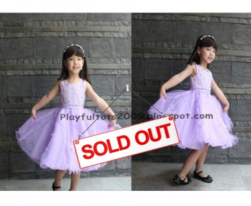 Dress Ungu Pingg Bunga