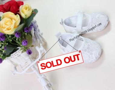Sepatu Brukat Baby Putih